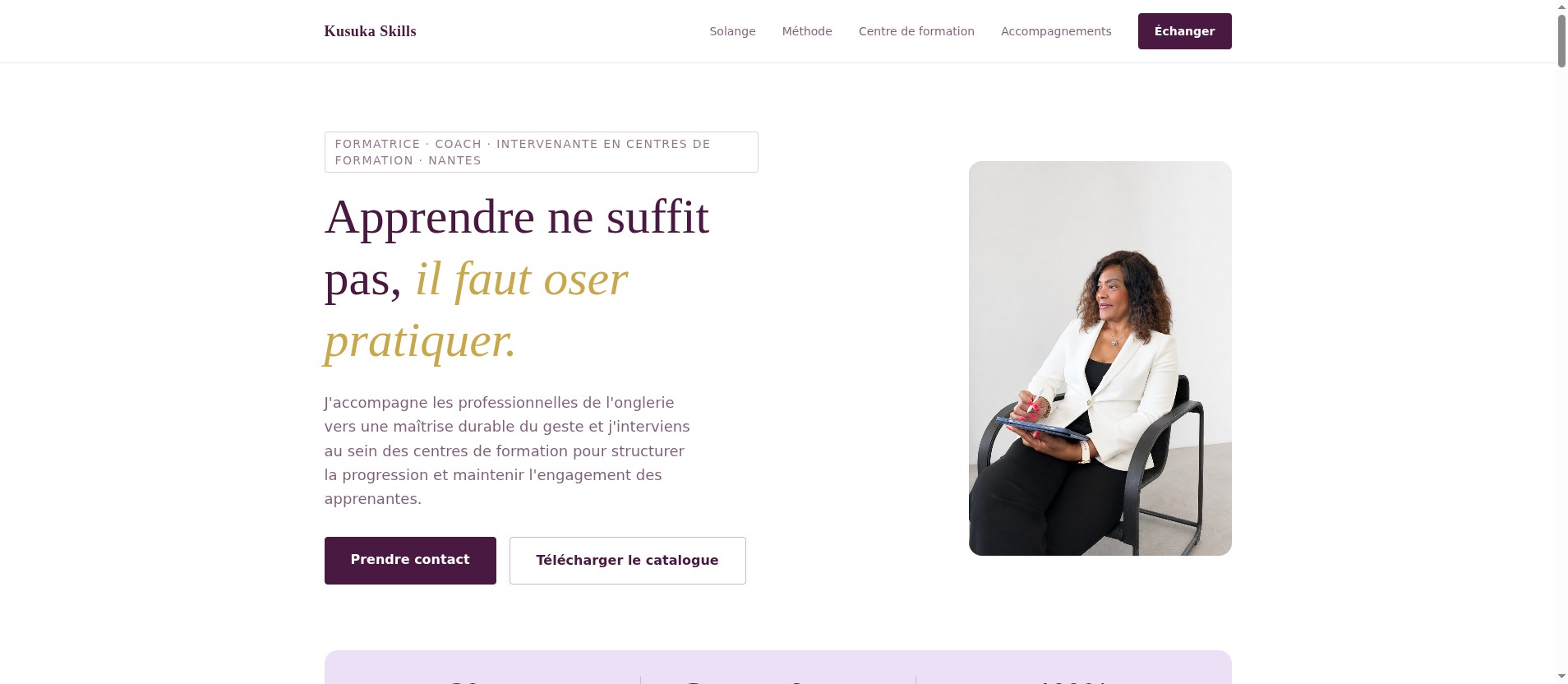 Kusuka Skills : plateforme de formation en prothésie ongulaire